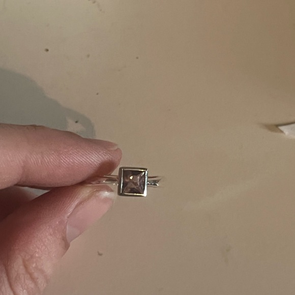 925 sterling silver ring with amethyst stone - Picture 2 of 4